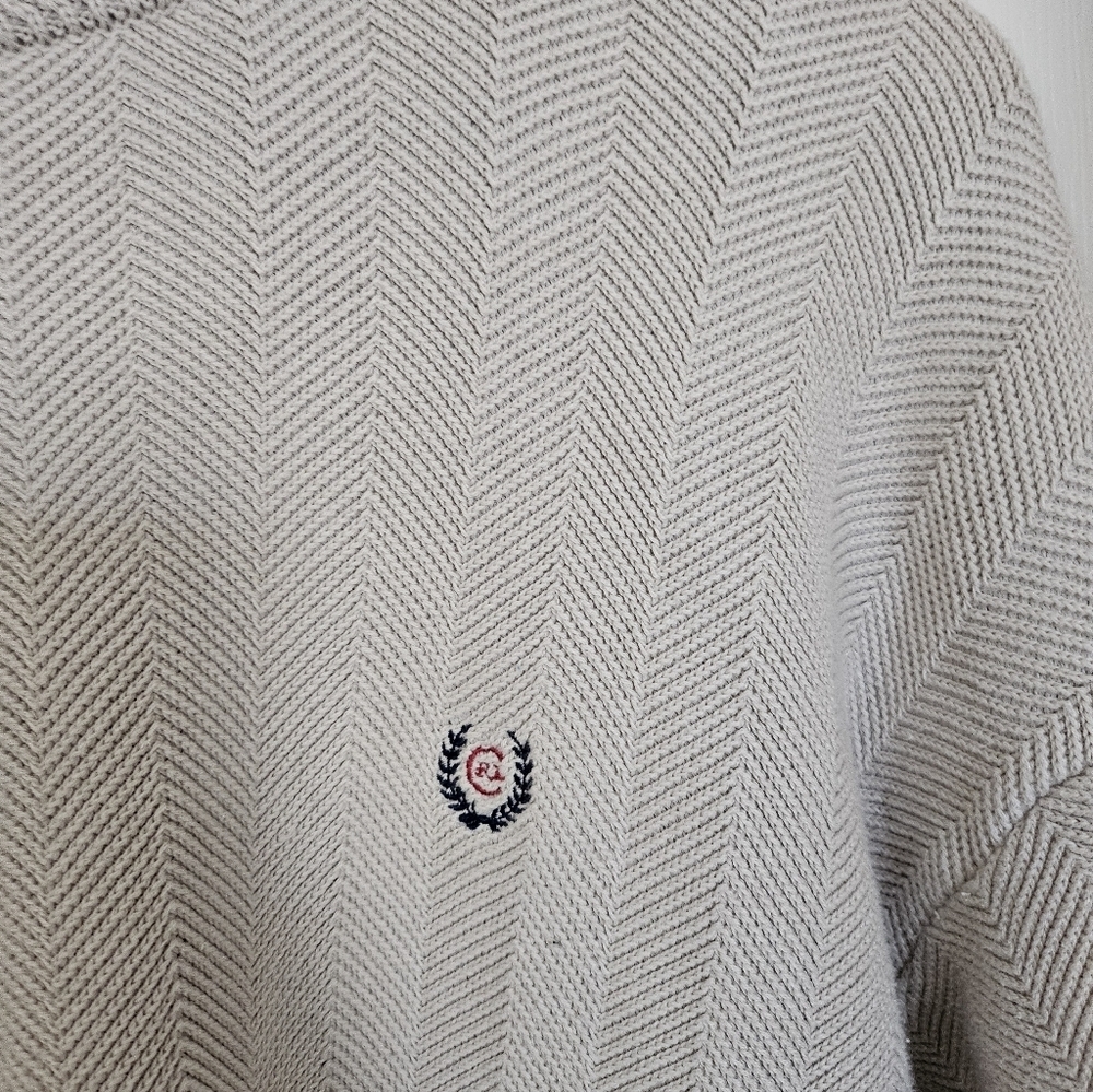 Chaps Ralph Lauren Men's Beige Crewneck Knit Cotton Preppy Casual Sweater Sz M. - Picture 8 of 16